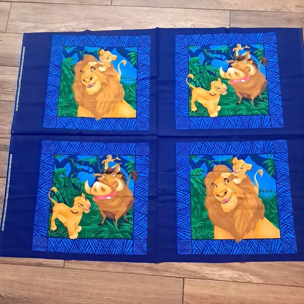 Lion King Disney Springs Industries‎ Fabric Panel blocks #9294 cut sew pillow